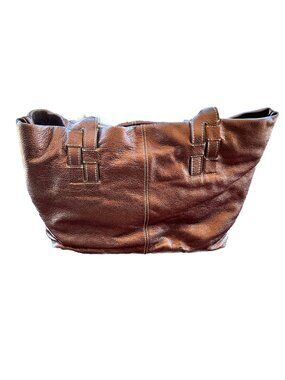 BARR+BARR Pebble Leather Tote In Copper Removable Pouch & Dust Bag - Imperfect